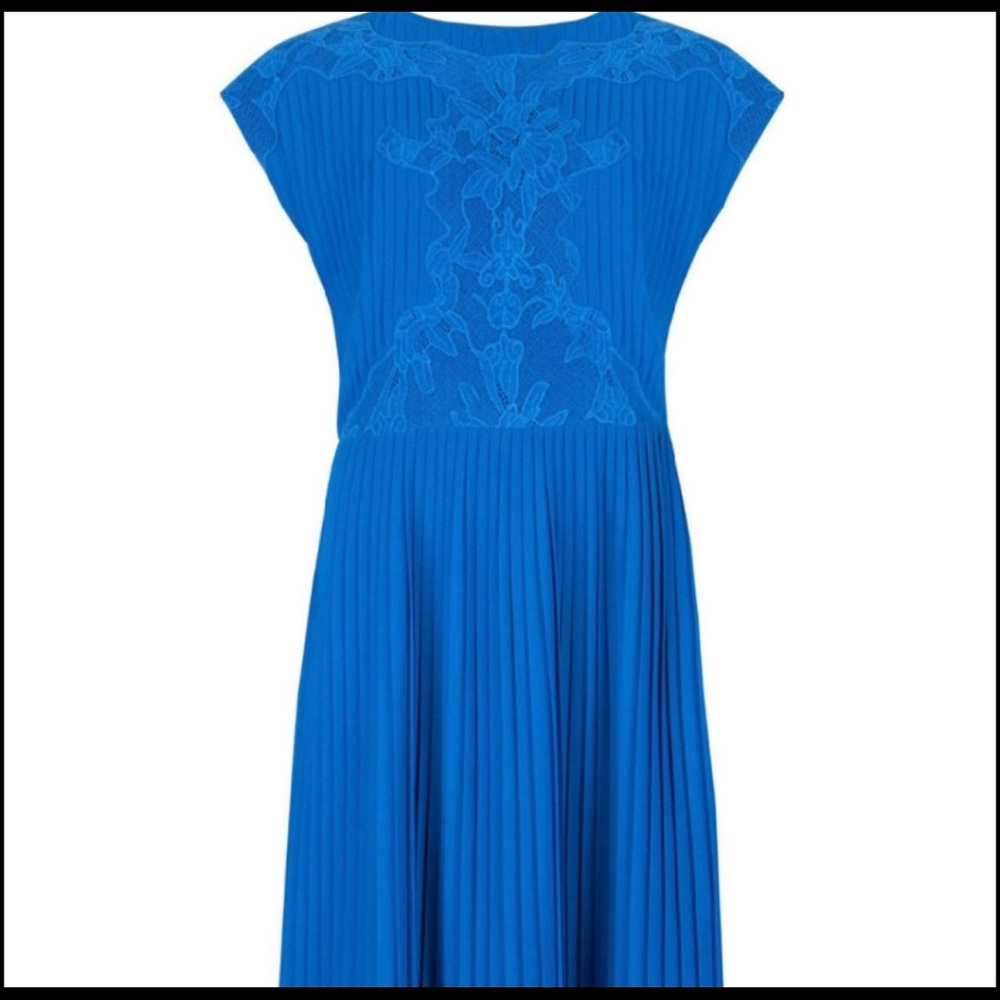 Ted Baker London blue pleated dress